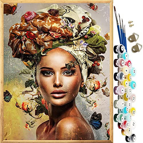 JanFebMar Pintar con Numeros para Adultos DIY Pintura por Números Kit de Pintura al óleo de Lienzo Pintura Acrilica Manualidades sin Marco 40x50cm