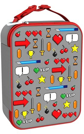 Ion8 Borsa per il Pranzo di Alta Qualità, Tasca Esterna in Rete per Bottiglie, Cinghia in Nylon con Separazione per Appendere, Interno Imbottito e Lavabile, Poliestere, Gioco