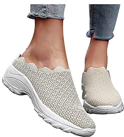 Schuhe Hinten Offen Damen Damen Halbschuhe rutschfest Elegante Sneaker Walking Schuhe Casual Dicke Sohlen Laufschuhe Wanderhalbschuhe Sport-Sportschuhe Walkingschuhe Loafer Schuhe Tennis Schuhe