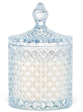 Hidden label Wood Wick Lemongrass & Ginger Scented Candles,Soy Wax Candle for Home Scented,Long Burning time and Large Glass Jar Candle, Luxury Candle Gift for Women & Men,14.8 oz