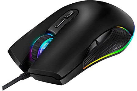 OSALADI Souris Gaming Ergonomique Type-c avec Touches RGB Souris Optique Professionnelle pour Pc Et Ordinateur Portable Niveaux Dpi Réglables Compatible avec Les Dispositifs
