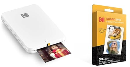 KODAK Step Slim Mobiler Sofortbilddrucker – Drucken Sie kabellos Fotos im Format 5 & 5