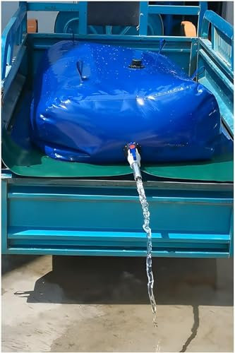 AviiSo Carré Doux Réservoir d'eau 100L 500L 1000L 2000L 3000L 4000L 5000L 6000L, Sac Souple de récipient de Stockage d'eau, Résistance à la sécheresse (Color : Blue, Size : 3000L/789Gal/2x1.5x1 m)