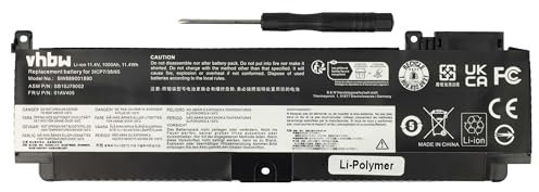 vhbw Akku kompatibel mit Lenovo ThinkPad T460s 20FA-S11300, T470s 20HF0000GE, T470s Notebook (1000 mAh, 11,4 V, Li-Polymer)