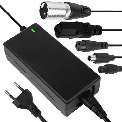 Boyigog Chargeurs pour scooter, 42 V 2 A AC Scooter Chargeur avec voyant LED 4 ports Câble de charge, Batterie Lithium Supply 36 V Chargeur pour scooter électrique et hoverboard électrique