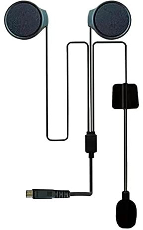 iFutniew Casque de moto Bluetooth 5.0 sans fil avec micro mains libres pour BT-22 (juste un microphone)