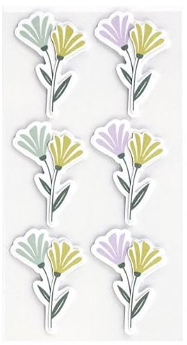 Artoz 3D-Sticker, Blumen-Motiv, handgemacht, Schweizer Design, für Bastelarbeiten, Geschenke, Karten und Dekorationen…