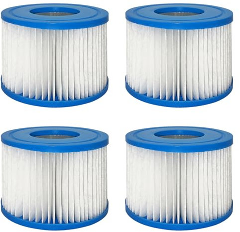 Abaigeal 4 Filters Hot Tub Filter Cartridges VI for Bestway, Replacement Filter Cartridge for Miami, Vegas, Palm Springs, Paris, Monaco - 2 Twin Packs