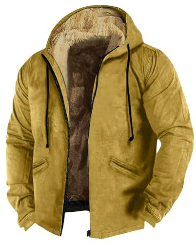 Watthosen Herren Wasserdicht mit Stiefel Jagdbekleidung Herren Militär Kleidung Segeljacke Herren Wasserdicht Regenbekleidung Herren Warme Winterjacke Herren Herren Übergangsjacke Gelb L