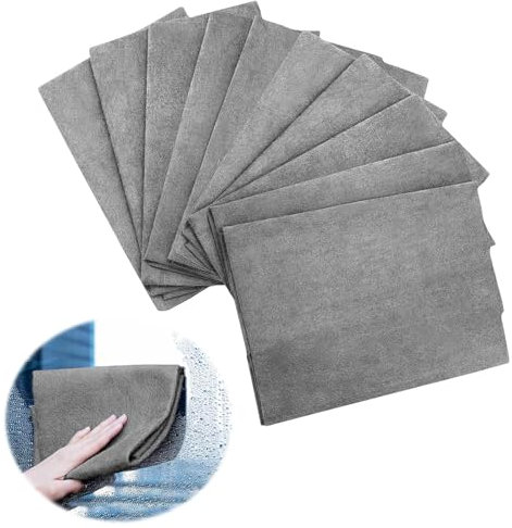 SIWOKJJO 10 Stück Verdicktes Magisches Reinigungstuch, 20 * 30cm wundertuch, Wiederverwendbaren Mikrofasertücher, Mikrofaser fensterputztücher, reinigungstücher für Auto, Glas, Küche, Geschirr, Bad