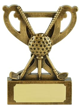 SilverTrophy: Premio de trofeo de mini copa de golf, ideal para torneos, competiciones, días de golf, ganadores, conducción más larga, más cercano al pin, eventos de golf, premio de vacaciones de