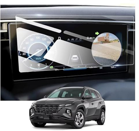 Displayschutz-Folie Für Hyundai Für Tucson NX4 2021 2022 2023 2024 10,25 Zoll LCD-Armaturenbrett Aus Gehärtetem Glas, Bildschirmschutzfolie Displayschutzfolie