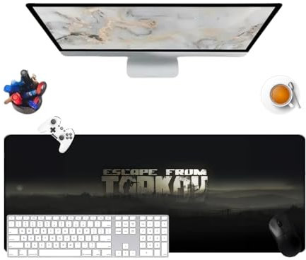 Escape from Tarkov Game Mauspad, Schreibtischunterlage, 800 x 300 x 3 mm, wasserdicht, Unterseite aus Gummi, rutschfeste Oberfläche