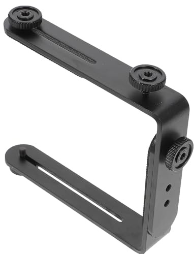OSALADI Schwarze Metall L-förmige Kamerahalterung mit Anti Rutsch Abnehmbaren Verbindungen und 1/4 Zoll Standard Schraubenlöchern für DSLR und Outdoor Kamera