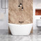 Baignoire îlot design ovale L.150 x l.72 x H.65cm Capacité Maximum de 206 Litres - Blanc - En Acrylique - AICA baignoire avec Bonde et trop plein