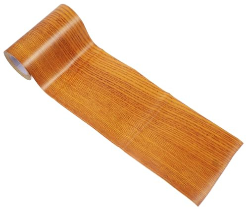 Lurrose 1 Rouleau Plinthe En Grain De Bois Plinthe à Décoller Coloré Couvrant Moulage Chambre à Coucher Planche Frontière Soi Moulure De Plinthe Moulure Adhésive Pvc