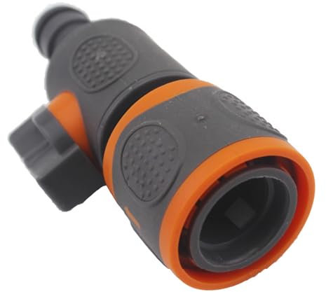 Generisch Regulierventil: Steuerventil Zur Stufenlosen Regulierung Und Absperrung des Wasserdurchflusses, Reichweitenregulierung Eines Regners, Modern, Grau, Orange