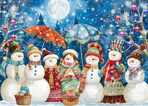 Weihnachten Puzzle Puzzles 1000 Teile für Erwachsene-Schneemann Erwachsene 1000 Teile Puzzles 2025 Weihnachten Festival Puzzle Puzzles für Teens Interaktives Spielzeug Gehirn Teaser