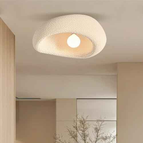 PANNN E27 Deckenleuchte Modern Ceiling Light Im Japanischen Stil Gelb Ceiling Lamp Küchenlampe Wabi-Sabi Stil Geeignet Für Die Beleuchtung Von Schlafzimmer Esszimmer Wohnzimme Flur(30CM)