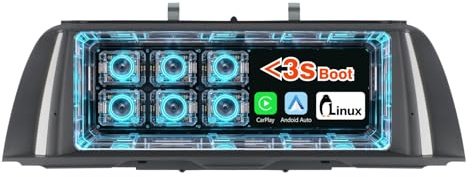 Autoestéreo Inalámbrico CarPlay Android Auto,Linux Radio Arranque Rápido Plug and Play iDrive System Retrofit retenido Actualice Receptor Multimedia para Radio BMW Serie 5 F10 F11 (2013-2016) NBT