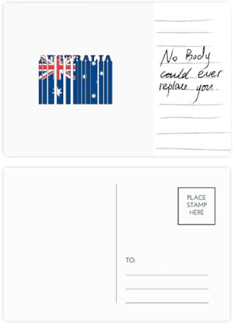 Flagge Ländertext Australien Postkarte Karte Wichtige Person Jahrestag