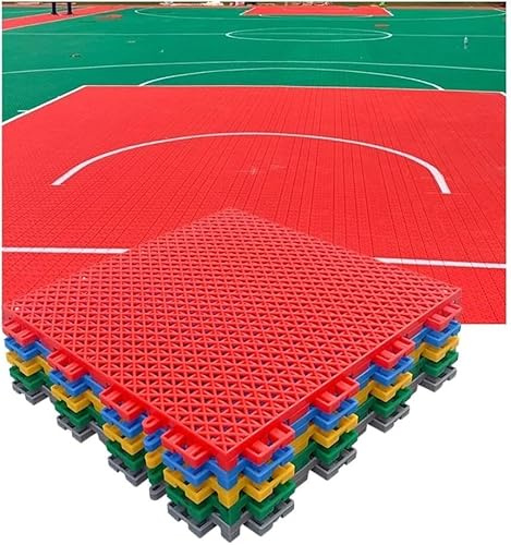 GPECTIFO Modular Interlocking Floor Tiles For Comfortable Outdoor Basketball Court Flooring(Yellow)