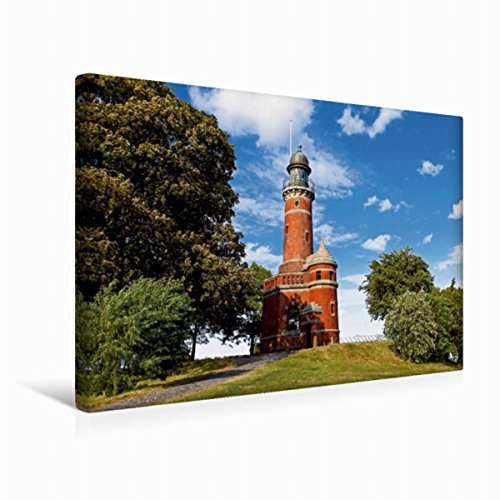 Premium Textil-Leinwand 45 x 30 cm Quer-Format Der Leuchtturm in Kiel-Holtenau | Wandbild, HD-Bild auf Keilrahmen, Fertigbild auf hochwertigem Vlies, Leinwanddruck von Tobias de Haan