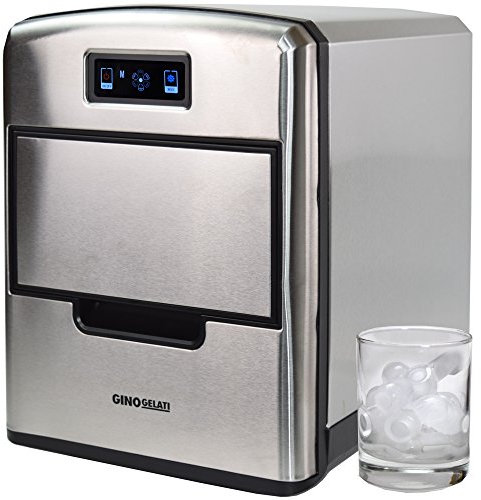 Gino Gelati GG-175W de Luxe Digitaler Edelstahl Eiswürfelbereiter Eiswürfelmaschine Icemaker