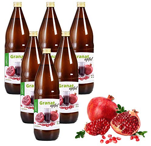 Mynatura Granatapfelsaft 100% Direktsaft naturtrüb I 6 L I Muttersaft I ohne Zusätze I Vitaminreich I Naturprodukt I Fruchtsaft I Saft I Dessert |Glasflasche (6 L)