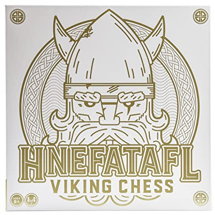 Hnefatafl, Two Player Strategy Game with Wooden Game Board, for Kids and Adults