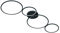 lightling LED Deckenleuchte Sina schwarz matt Metall, dimmbar mit Lichtsteuerung über integrierten Switch Dimmer, 37W, Höhe 5.5 cm, Breite: 97 cm, Tiefe: 34.3 cm