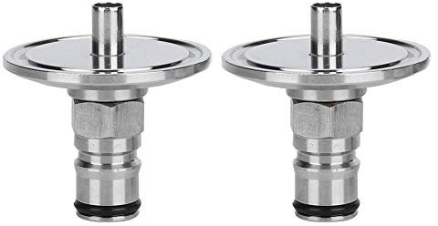 Fdit 2-teiliges Homebrew-Fass aus rostfreiem Stahl, 1,5-Zoll-Tri-Clamp-Adapter für Kugelpfosten Praktisches Brauzubehör mit Silikondichtung