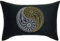 EXPRESS-STICKEREI Yoga Kissen Yin Yang Mandala Kissen mit Füllung 40x60cm | Buddhismus Dekoration Energie & Harmonie Sofakissen Wohnzimmer Dekokissen Feng Shui Accessoire Zierkissen | schwarz
