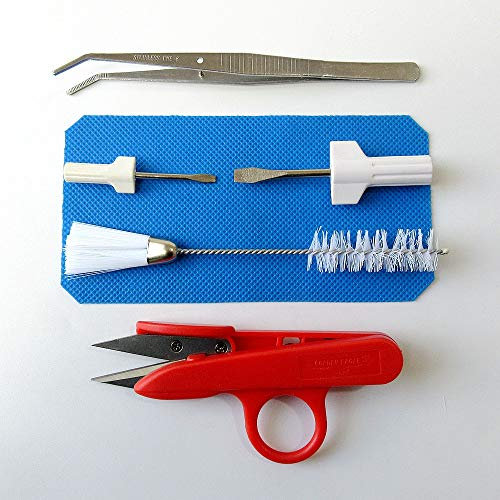Kit de surjeteuse et surjeteuse pour machine à coudre Brosse, pince à épiler, coupe-tournevis