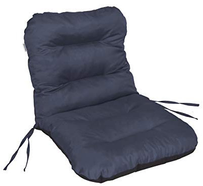 PillowPrim Sitzkissen für gartenstühle – Kissen für Balkon – Für Gartenliebhaber – Langlebig & Wetterfest – Navyblau – 48x48 cm, Hoher Rücken 48 cm