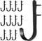 12 Pieces Black Metal Gun Racks Hooks Rifles Shotgun Hooks for Wall Mount Storage for Cabinets, Offices, Walls