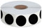1500 PCS Noir Rond Couleur Codage Cercle Points Inventaire Autocollants Étiquettes avec Ligne de Perforation en Rouleau (Chacun mesure 2.5cm de diamètre)