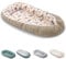 ULLENBOOM Babynest - 100% OEKO-TEX Materialien & Made in EU, Sand Savanne - Babynestchen Neugeborene aus kuscheliger Baumwolle, Ideal als Reisebett & Kuschelnest geeignet