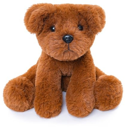 WEIGEDU Schokoladen Labs Labrador Stofftiere, Stoffwelpen, Retriever Hund Plüsch-Spielzeug für Kinder Jungen Mädchen Geburtstag Gutenacht-Geschenke, 20 cm, Braun Schokolade