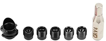 Compound-Bogen-Peep-Visier, Austauschbarer Innenkern aus Aluminiumlegierung, CNC-gefräster Bogenschießhauben-Visierkappensatz, 6 X 8 X Klarsichtlinse für die Jagd (Schwarz)