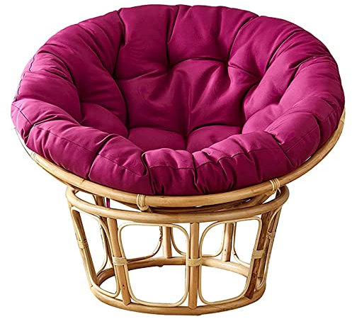Papasansessel Kissen,Papasan-Stuhlkissen,Papasan-Kissen Papasansessel Papasan Sessel Wasserdichtes Schaukelstuhlkissen Im Freien,Großes Bequemes Sitzkissen (Ohne Stuhl(Size:110x110cm,Color:Weinrot)