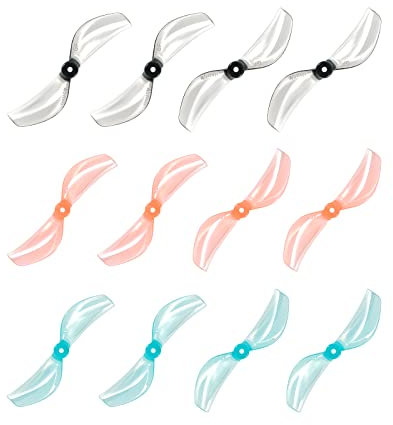 BETAFPV Gemfan 12pcs 45mm 2-Blade Propeller with 1.5mm Shaft Hole Compatible for RC FPV Whoop Drone for Freestyle Like Meteor75 Pro Whoop Drone Quadcopter with 1102 Brushless Motors