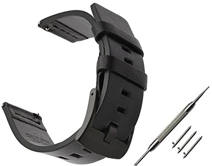 ALMVIS 22mm Italien Öl Lederarmband 1 2 Männer Wi500Q Wi501Q. Watch Urbane Vector Schnellrelease Band Handgelenkband Fit for Asus Zenwatch Fit for LG Bandwechsel (Color : Black Black Clasp, Size : 2