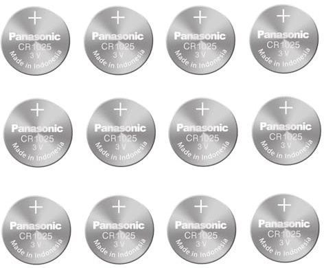 Panasonic CR1025 Piles au Lithium 3V 30 mAh Lot de 12