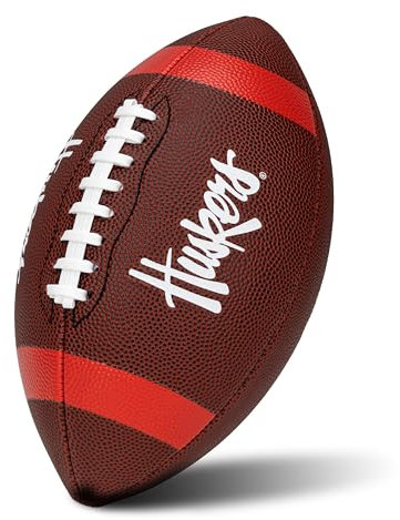 Franklin Sports Nebraska Huskers NCAA Jugendfußball für Kinder, offizieller College-Team-Junior-Fußball mit Team-Logos für Kinder, PVC-Ball, Hinterhof + Heckklappenball, 21,6 cm