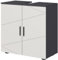 kleankin Under Sink Bathroom Cabinet, Bathroom Vanity Unit, Basin Storage Cupboard with Double Doors and Shelf, 10W x 20Dcm U Cut-Out, Light Grey