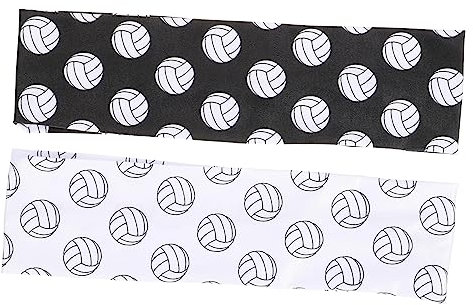 Happyyami 2stücke Teiliges Elastisches Volleyball-sportstirnband Schweißabsorbierend Atmungsaktiv Schnelltrocknend Dehnbar Für Fitness Yoga Herren Und Jungen Schwarzes Und Weißes Design