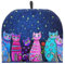 HUGS IDEA Galaxy Sky Colorful Cats Tea Cosy for Teapot Insulating Tea Cozy Kettle Dust Cover Teapot Dust Cover for Kitchen Home Decor
