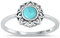 Sterling Silber Echter Türkis Mandala Ring LTDMXRO150754-TQ70