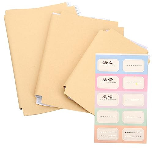 Tofficu 30blätter Bucheinbindefolie Selbstklebend in Verschiedenen Aus Kraftpapier Für Lehrbücher Hardcover Und Softcover Zum Aufzeichnen Von Fächern Und Namen